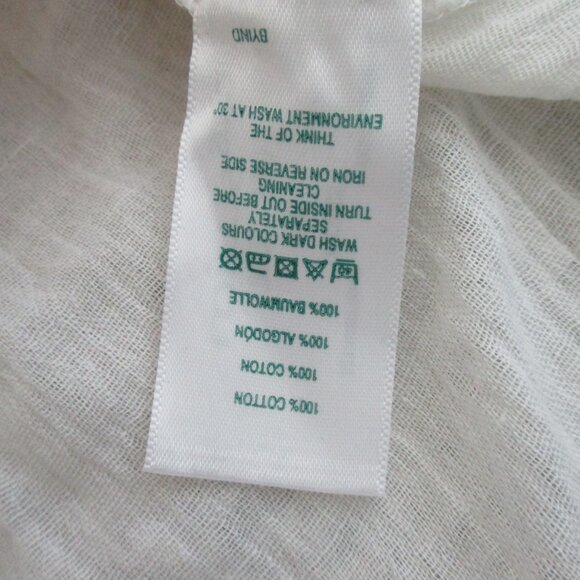 ASOS Embroidered Smock Top white size 4 sheer - Picture 14 of 16